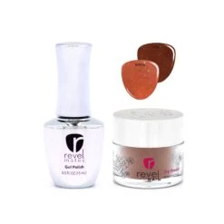 D829 Red Rocks Orange Shimmer Polish + Dip Powder Set -Revel Nail Store combo sets d829 red rocks orange shimmer polish dip powder set 35745187889350