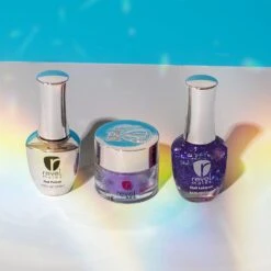 D872 Aurora Polaris Blue Flake Polish + Dip Powder Set