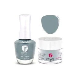 Revel Nail Store 23 D461 Brisk Blue Crème Nail Polish + Dip Powder Set