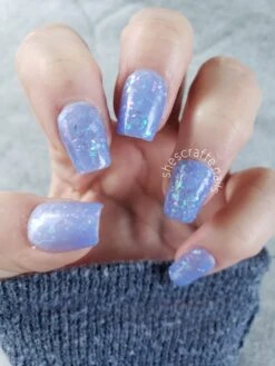 D821 Partly Cloudy Blue Flake Dip Powder -Revel Nail Store dip powder d821 partly cloudy 35699135217862