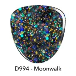 D994 Moonwalk Black Glitter Dip Powder -Revel Nail Store dip powder d994 moonwalk black glitter dip powder 36016385360070