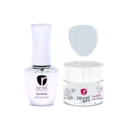 Revel Nail Store 21 D408 Bonjour Gray Crème Gel Polish + Dip Powder Set