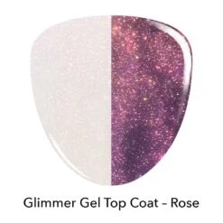 Rose Pink Glimmer Gel Top Coat 7 Rose Pink Glimmer Gel Top Coat -Revel Nail Store gel polish rose pink glimmer gel top coat 35554346107078