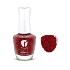 P135 Infatuated Red Glitter Nail Polish
