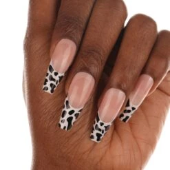 Cow Tipping | Gloss Extra Long Coffin Press-On Nails