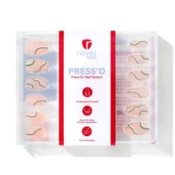 Matcha Swirl | Matte Medium Coffin Press-On Nails -Revel Nail Store press ons matcha swirl matte medium coffin press on nails 35340585402566