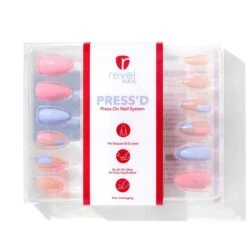 Pas-tel Me About It | Gloss Long Almond Press-On Nails -Revel Nail Store press ons pas tel me about it gloss long almond press on nails 35340588417222