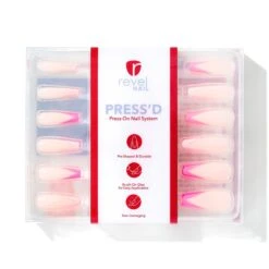 Pink Vendetta | Gloss Extra Long Coffin Press-On Nails -Revel Nail Store press ons pink vendetta gloss extra long coffin press on nails 35340591104198