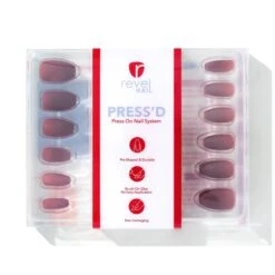 Red Velvet | Matte Medium Coffin Press-On Nails -Revel Nail Store press ons red velvet matte medium coffin press on nails 35340696256710
