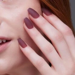 Red Velvet | Matte Medium Coffin Press-On Nails