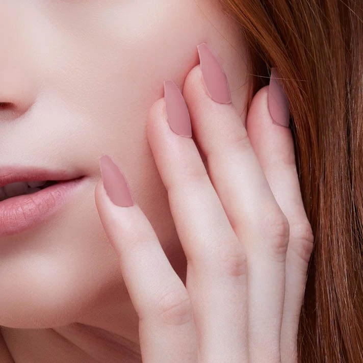 Rock 'n' Rosé | Matte Medium Coffin Press-On Nails 3 Rock 'n' Rosé | Matte Medium Coffin Press-On Nails