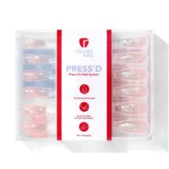 Silver Lining | Gloss Long Coffin Press-On Nails -Revel Nail Store press ons silver lining gloss long coffin press on nails 35340805570758