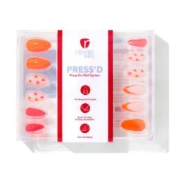 Summer Fling | Gloss Long Almond Press-On Nails -Revel Nail Store press ons summer fling gloss long almond press on nails 35340812845254