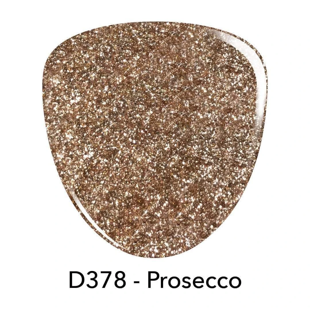 D378 Prosecco Gold Glitter Dip Powder 4 D378 Prosecco Gold Glitter Dip Powder - Image 2