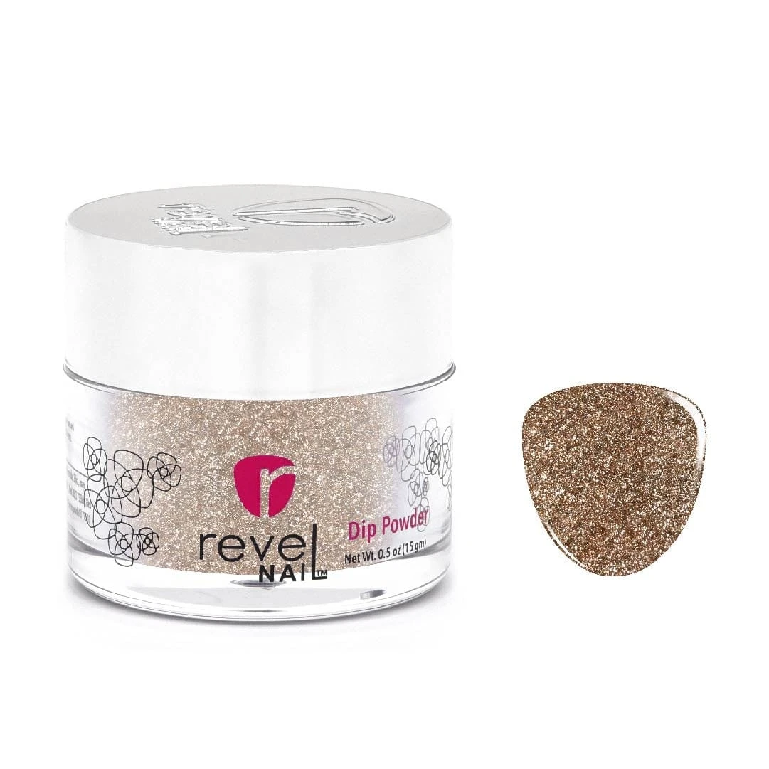 D378 Prosecco Gold Glitter Dip Powder 3 D378 Prosecco Gold Glitter Dip Powder
