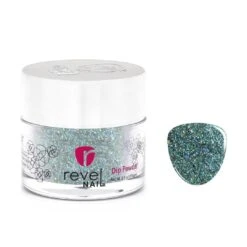 D498 Breezeway Blue Glitter Dip Powder