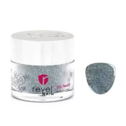 D511 Ash Silver Glitter Dip Powder