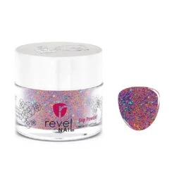 D566 Gore-geous Purple Orange Glitter Dip Powder