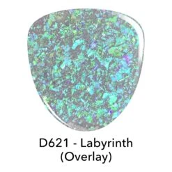 D621 Labyrinth (Overlay) Blue Flake Dip Powder -Revel Nail Store revel nail dip powder d621 labyrinth overlay 29831400325318