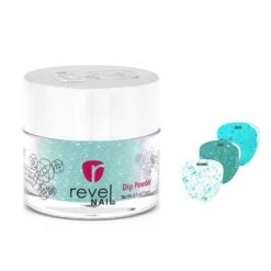 D717 High Tide Teal Flake Dip Powder