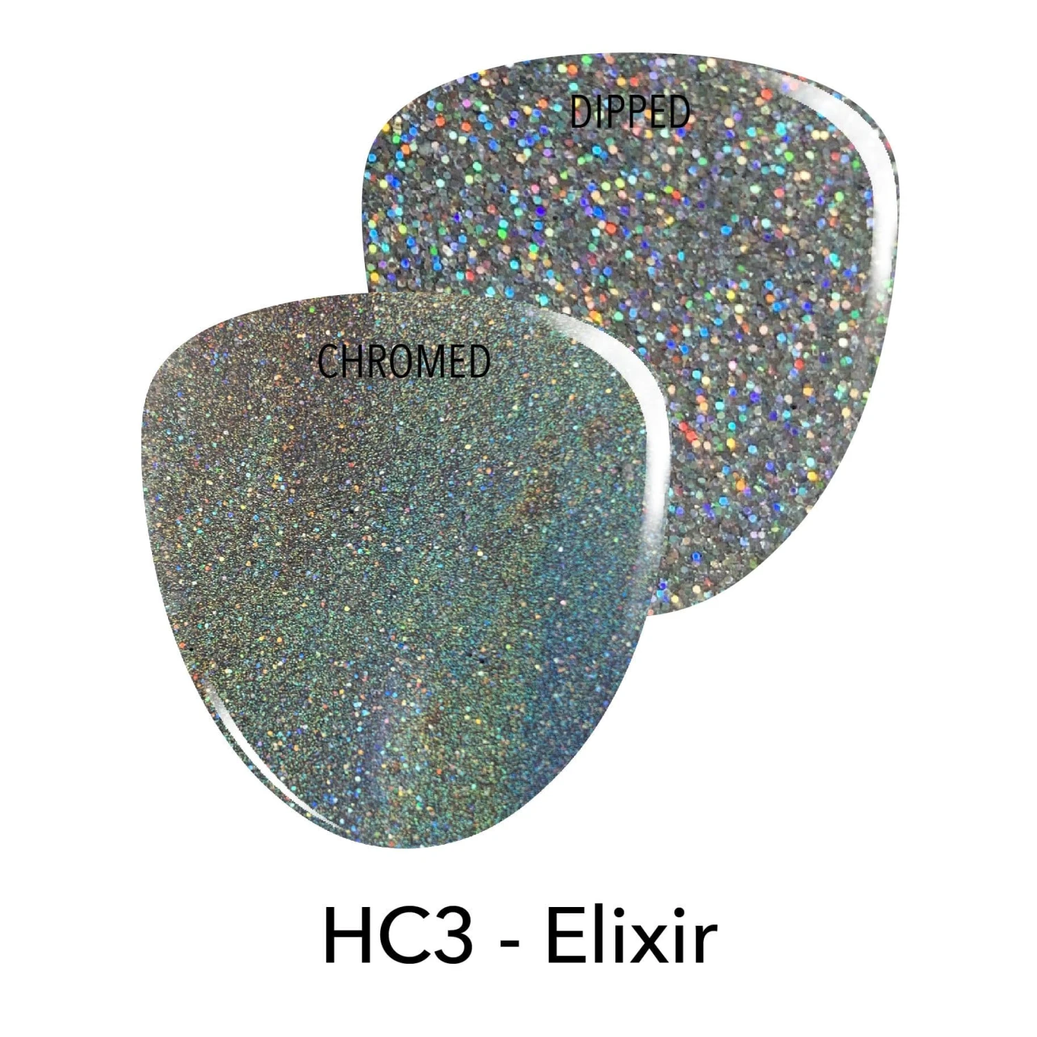 HC3 Elixir Silver Glitter Dip Powder 4 HC3 Elixir Silver Glitter Dip Powder - Image 2