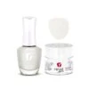 D386 Wonderland White Glitter Nail Polish + Dip Powder Set