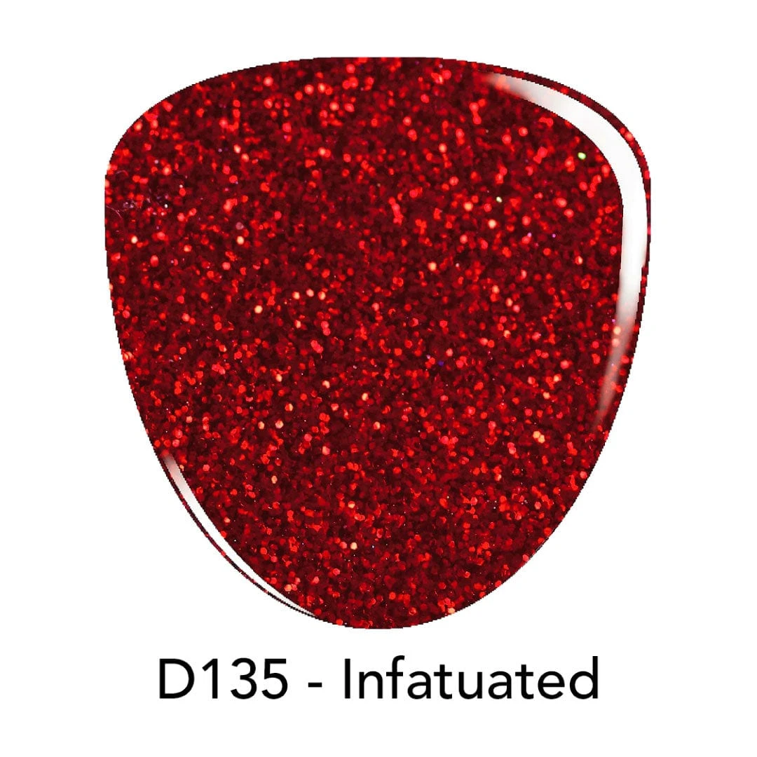 G135 Infatuated Red Glitter Gel Polish 4 G135 Infatuated Red Glitter Gel Polish - Image 2